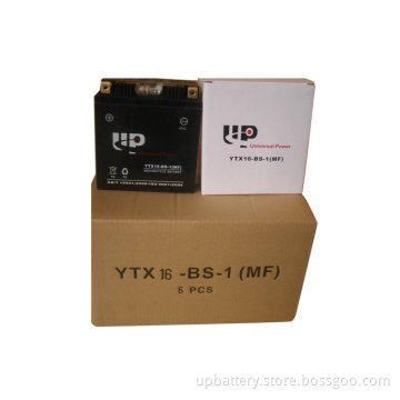 Sealed Maintenance Free Motorcycle Battery Ytx16-Bs 12V 14ah